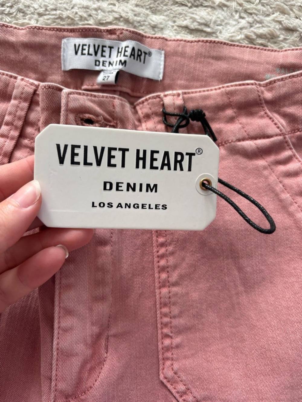 NWT Velvet Heart Ash Pink Utility Joggers Flap Pockets Size 27 - Picture 4 of 6